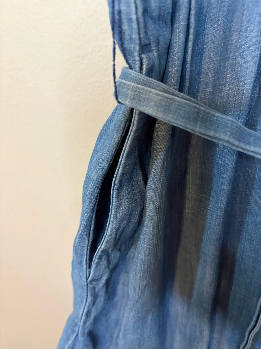 J. Crew Denim chambray Button-Front Shirt Dress in Blue 2